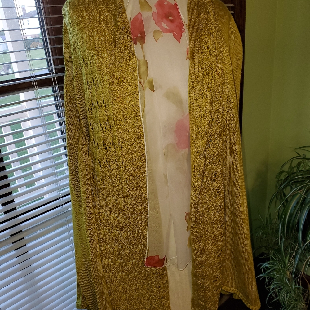 Cato Cardigan, Chartreuse Green, Medium